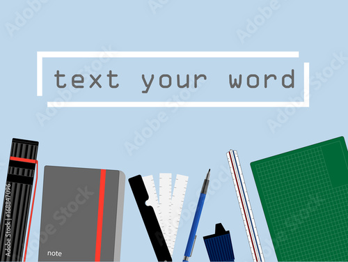 Background design of engineer or architect work and study tools with space for text.