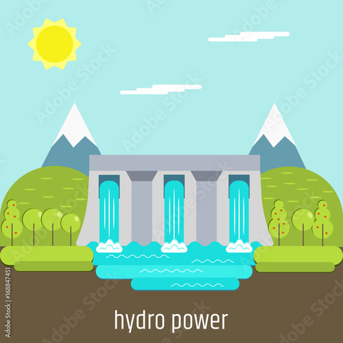 Vector illustration of hydro energy