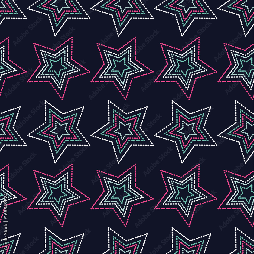 Seamless background with decorative stars. Dots texture. Textile rapport. Seamless background with decorative stars. Dots texture. Textile rapport.