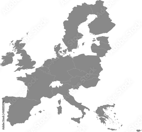 Map of the European Union split into individual countries. Year 2004. New EU member states - Cyprus, Czech Republic, Estonia, Hungary, Latvia, Lithuania, Malta, Poland, Slovakia, Slovenia.