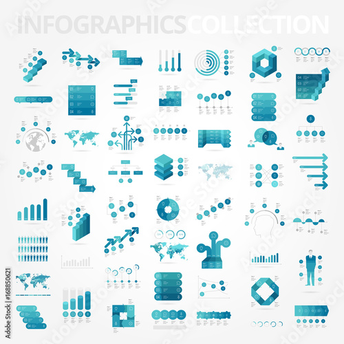 Infographics design elements collection