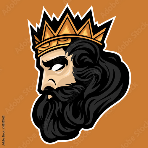 King head team mascot logo sport