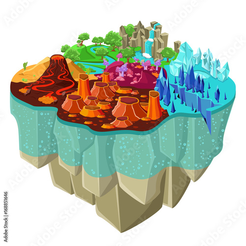 Isometric Game Landscape Concept