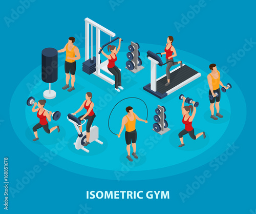Isometric Sport And Healthy Lifestyle Concept
