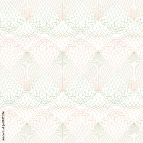 Seamless abstract ornament on white background. Elegant vector pattern illustration for invitations, banknotes, diplomas, certificates, tickets and other papers security or wrapping design 