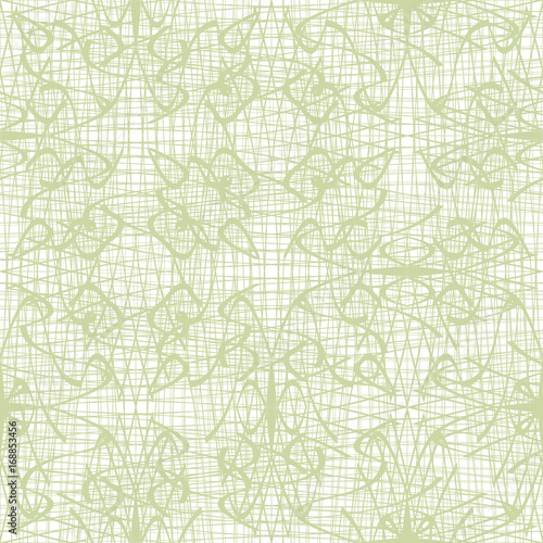 Seamless abstract ornament on white background. Elegant green vector pattern illustration for invitations, banknotes, diplomas, certificates, tickets and other papers security or wrapping design 