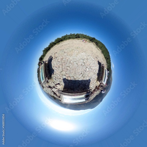 Viewpoint of the Canchas  in the valley of the Barranca. Madrid s community. Spain