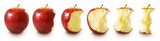 Isolated image of red apple on white background
