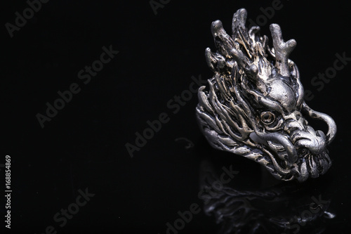 Dragon ring , silver ring dragon photo