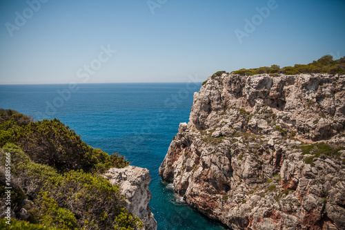 paisaje del mar en isla de menorca