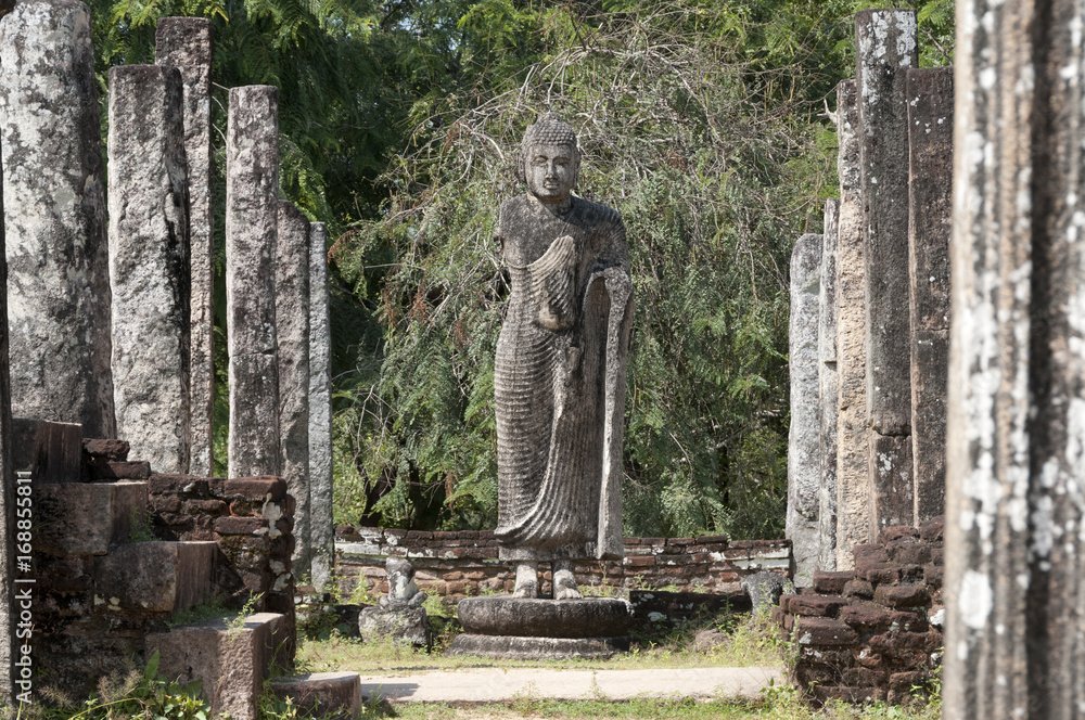Archeological site of Polonnaruwa in Sri Lanka