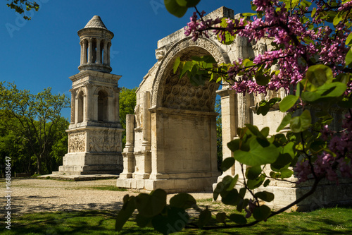 Roman arch of the historic site of Glanum, near the French city of Saint-Remy-de-Provence.