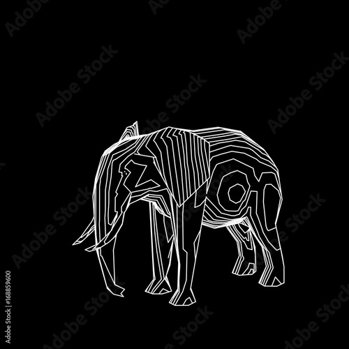 Abstract elephant. Isolated...