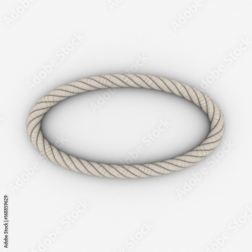 Rope frame in form of oval....