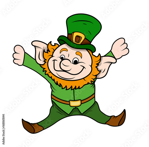 Cartoon Happy Leprechaun