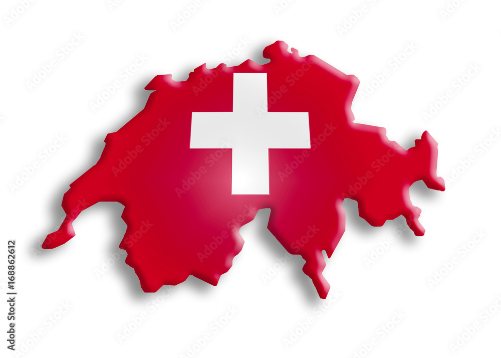 Fototapeta premium Switzerland Flagmap