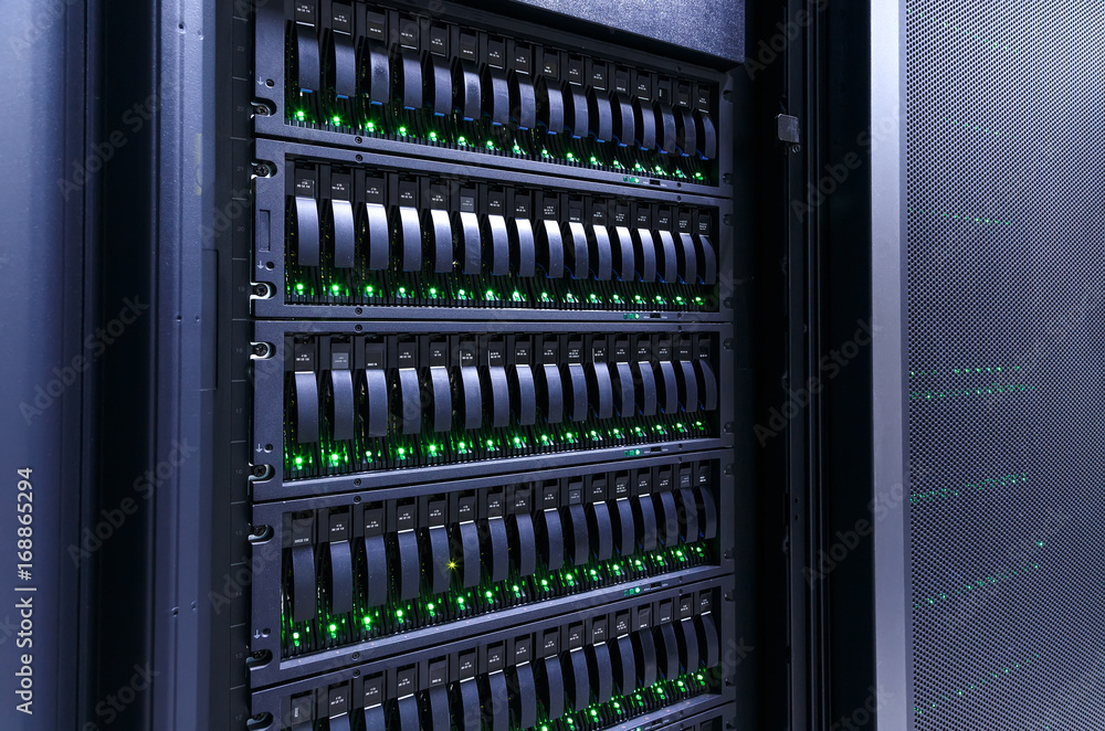 servers stack with hard drives in datacenter for backup and data storage  Stock Photo | Adobe Stock