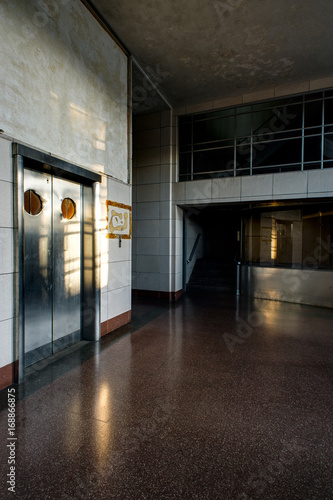 Stainless Steel Lobby with Art Moderne and Deco Styling