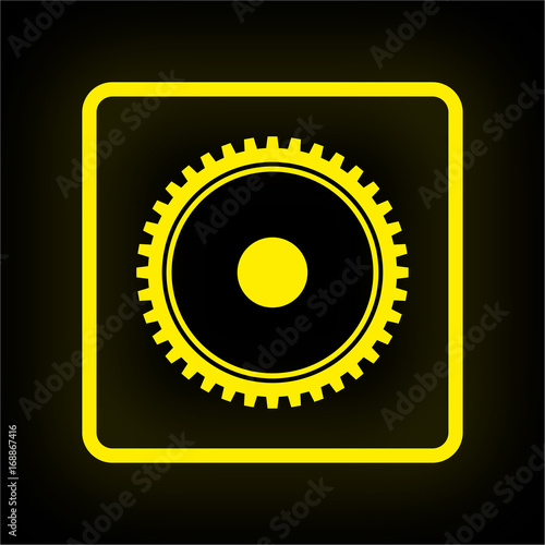 Neon Button App - Zahnrad Mechanik