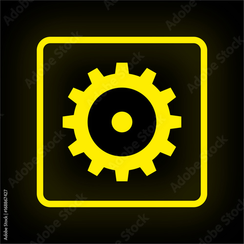 Neon Button App - Zahnrad System