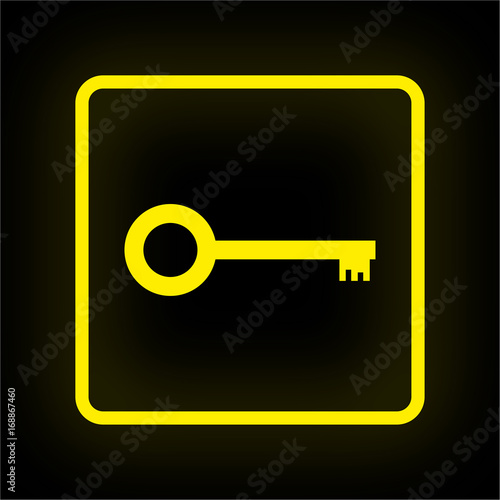Neon Button App - Schlüssel retro