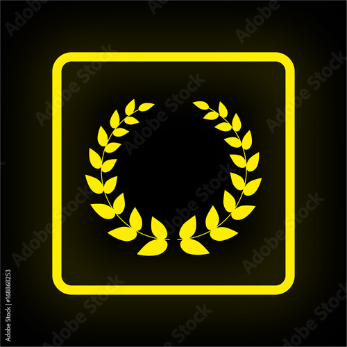 Neon Button App - Lorbeerkranz