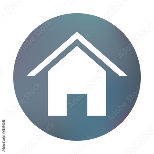 Farbiger Button - Haus
