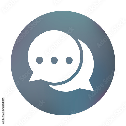 Farbiger Button - Sprechblasen