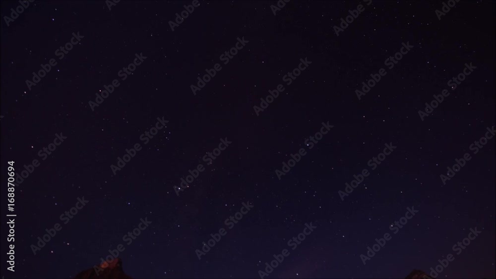Panorama of the night. The movement of stars in the sky. Panorama of the night. The movement of stars in the sky.
