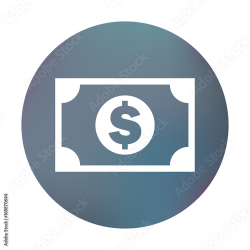 Farbiger Button - Dollarschein