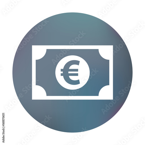 Farbiger Button - Euroschein