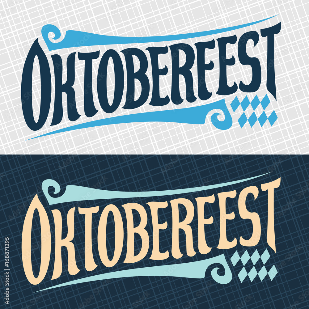 Vector banners for beer festival Oktoberfest decorative handwritten