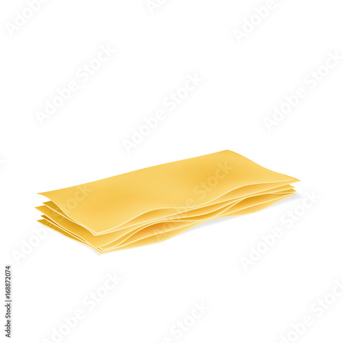 pasta lasagna, realistic vector illustration
