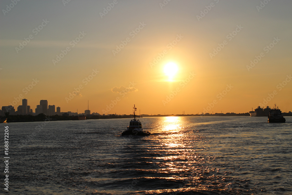 Coucher de soleil à la Nouvelle Orléans