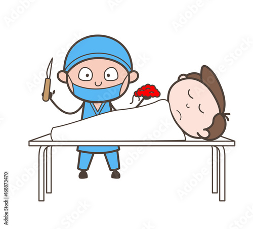 Cardiologist Showing Patient Die Due to Heart Failure Vector Concept