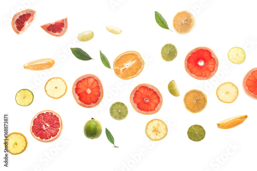 sliced citrus fruits