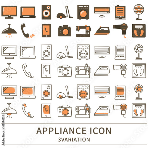 生活家電　アイコン　セット