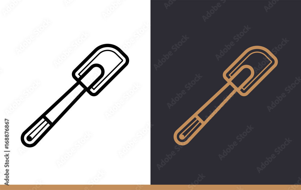 Linear icon of bakery, cooking. Pictogram in outline style Linear icon of bakery, cooking. Pictogram in outline style