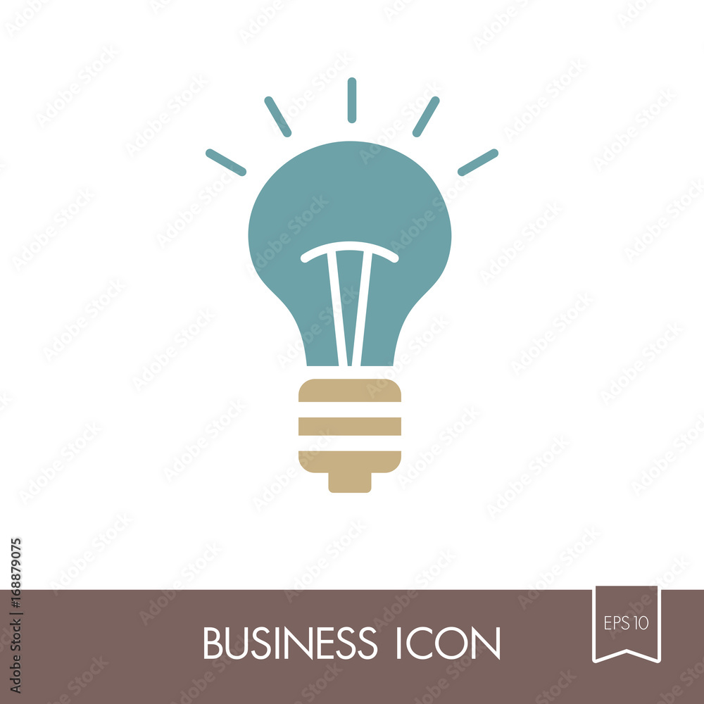 Idea, Lightbulb outline icon. Business sign Idea, Lightbulb outline icon. Business sign