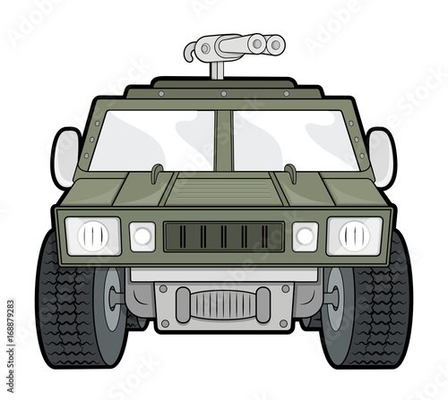 Modern Vehicle with Shooting Gun