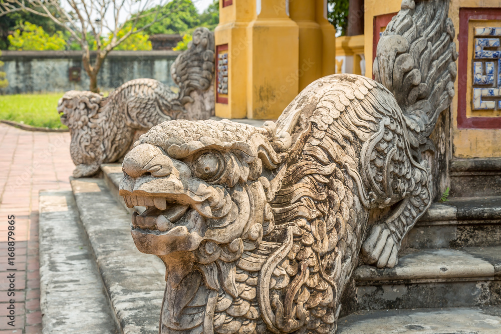 Statues inthe Garden,  Imperial City of Hue, Vietnam