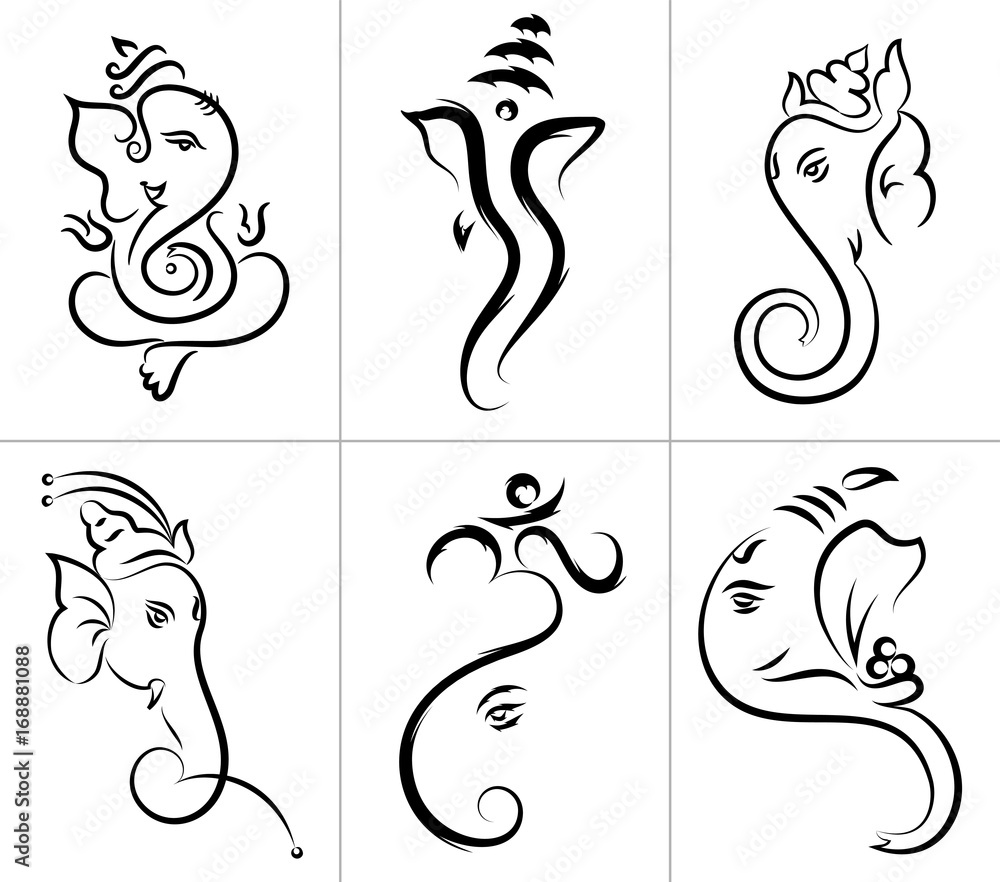 Fototapeta premium Ganesha The Lord Of Wisdom, Various Design Collection