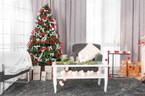 Decorated living room with ...