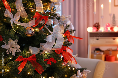 Beautiful fir tree decorate...