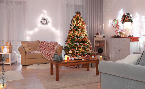 Decorated living room with ...