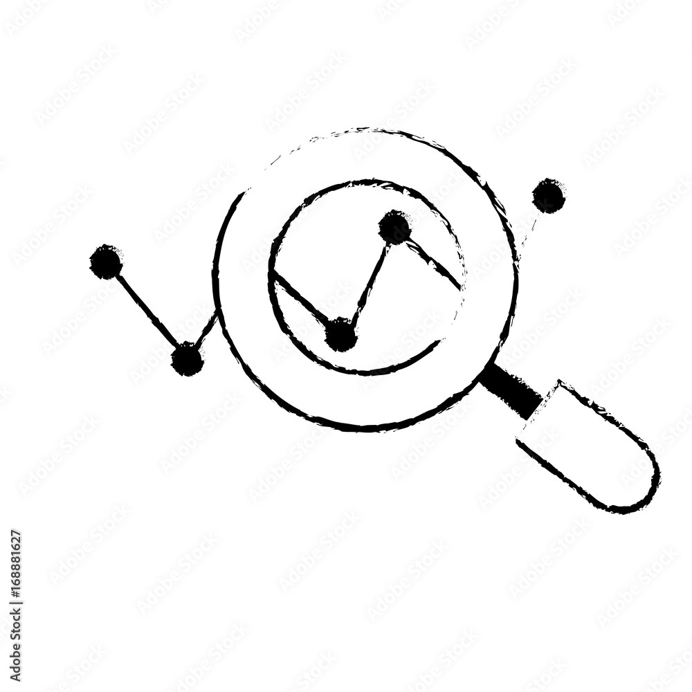 figure magnifying glass tool and search symbol Stock Vector Adobe Stock