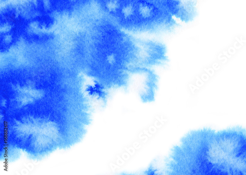 Blue watercolor stunning texure. Nice as a texture for card design or graphic elements.