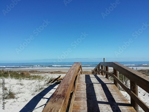 Beautiful ocean view on Atlantic coast of North Florida