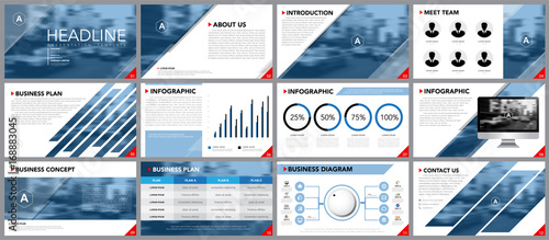 Design element of infographics for presentations templates.