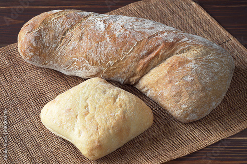 Loaves of bread ciabatta